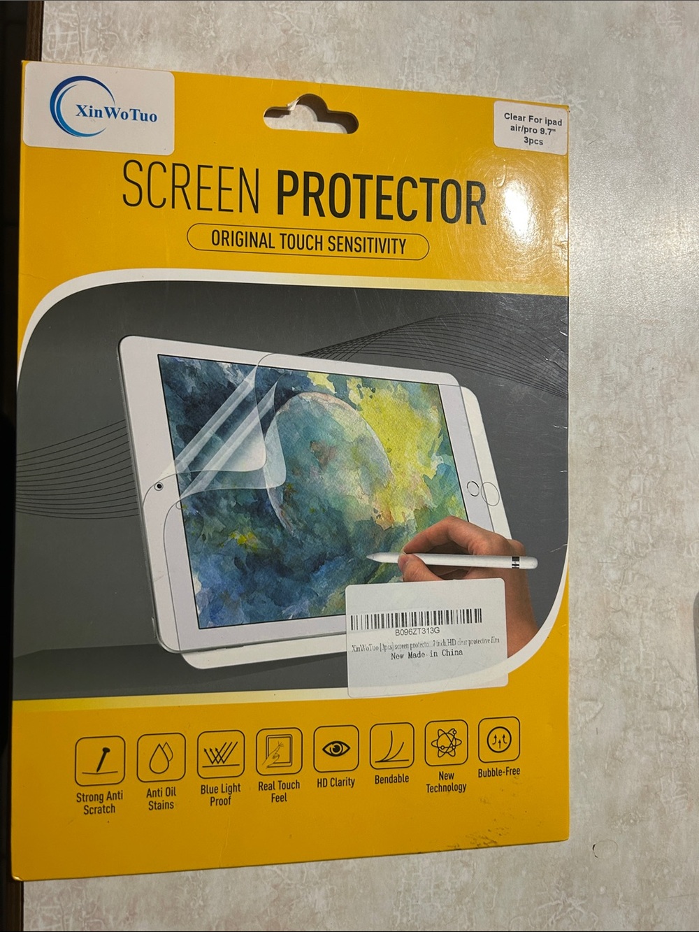 Yellow Screen Protector for Tablets - Clear